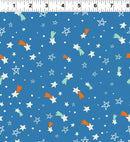 CWRK Blast Off! Glow in the Dark Stars - Y4390-90 Blue - Cotton Fabric