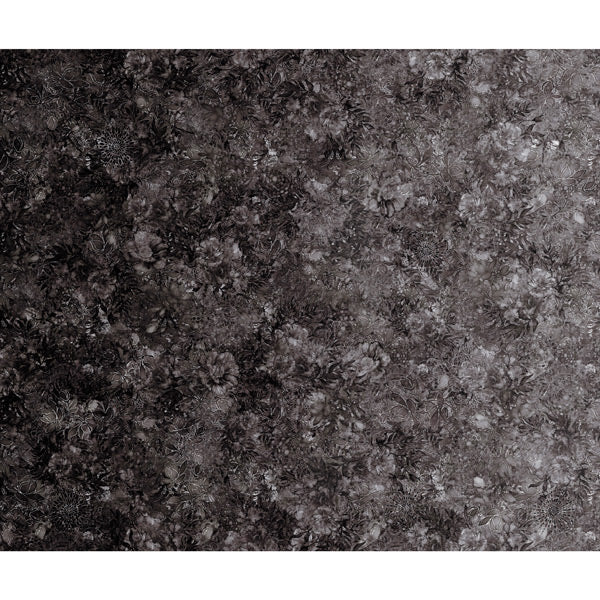 QT Floralessence 28441-KJ Gray/Black - Cotton Fabric