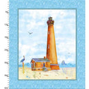 3 WISHES Lighthouse 12996-BLUE - Cotton Fabric