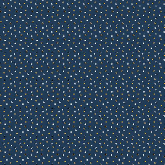 AND Indigo Cheddar - A-389-B Blue - Cotton Fabric