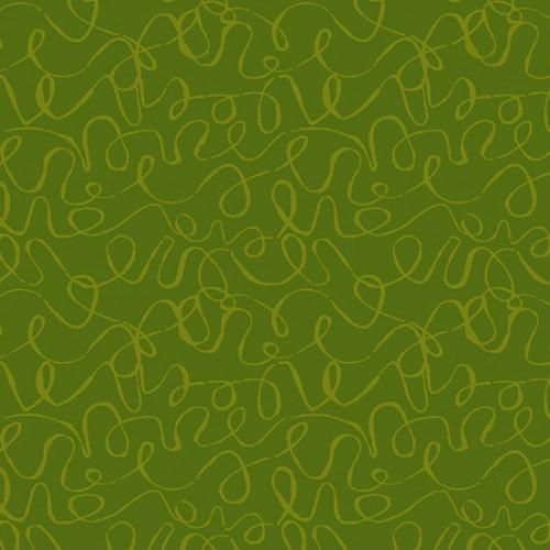 AND Scribbles Moss 8889-V - Cotton Fabric