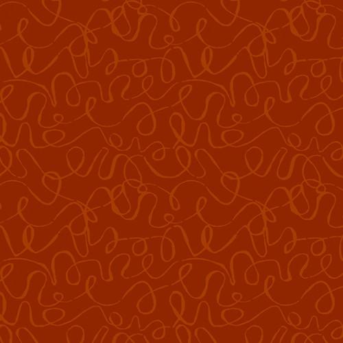 AND Scribbles Terracotta 8889-O3 - Cotton Fabric