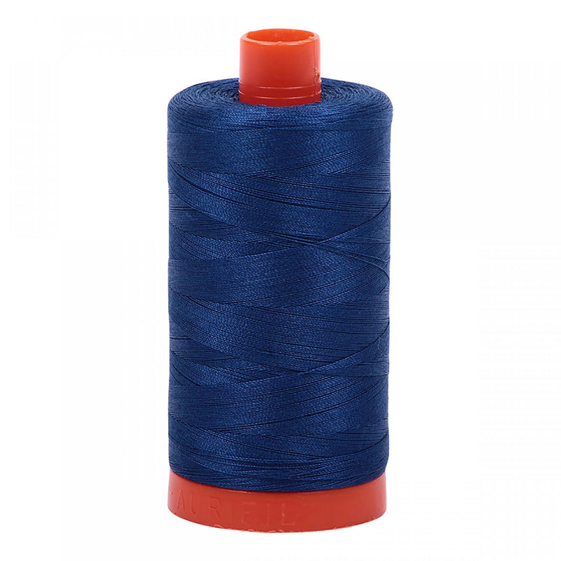 Aurifil Mako Cotton Thread 50 WT. Dark Delft Blue - MK50SP2780