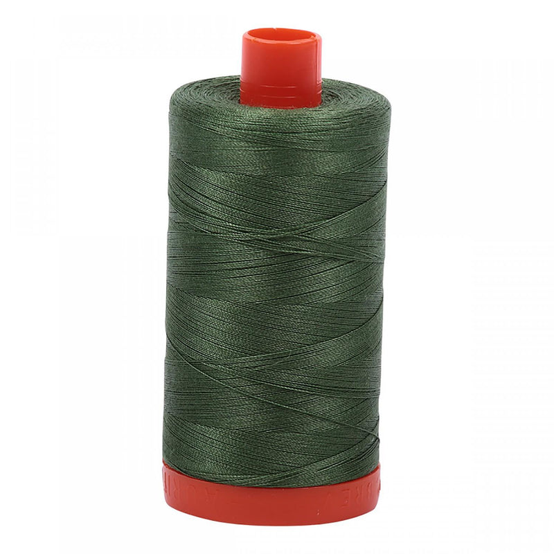 Aurifil Mako Cotton Thread 50 WT. Very Dark Grass Green - MK50SP2890