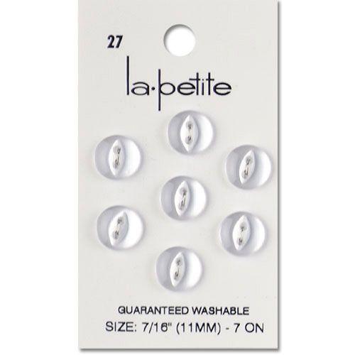 BLC La Petite White Buttons 7/16" - 7 Count