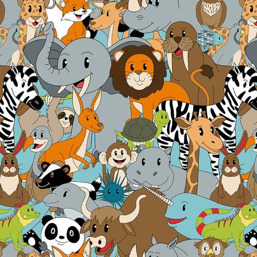BLK A to Zoo 2651-90 Light Gray - Cotton Fabric