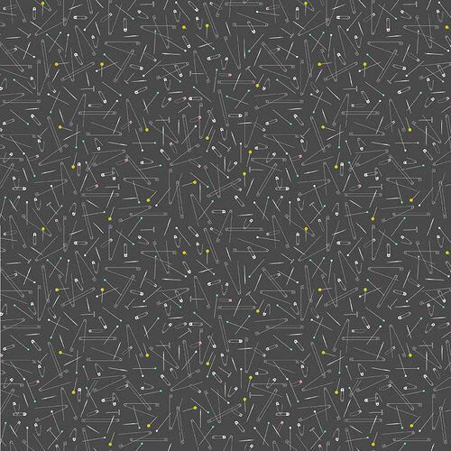 BLK  Handmade with Love - 1777-95 Charcoal - Cotton Fabric