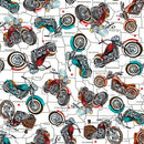 BLK Life's a Kick - 1659-01 White - Cotton Fabric