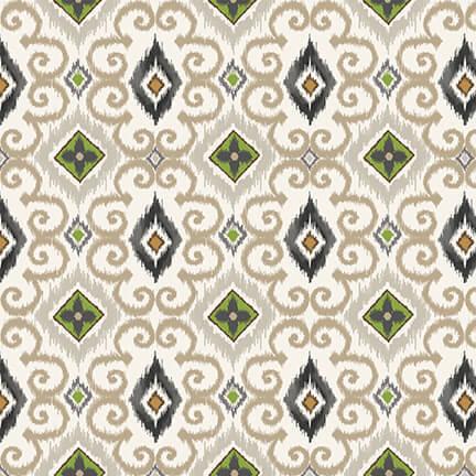 BLK Magnolia Mania Ivory Ikat 9849-41 - Quilt Fabric