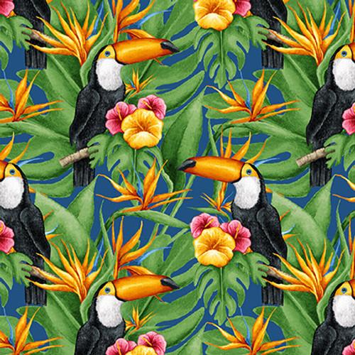BLK Tropical Vibes 2370-66 Green - Cotton Fabric