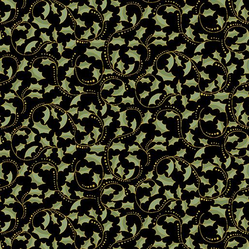 BTX A Botanical Season 2657M-98 Ebony - Cotton Fabric