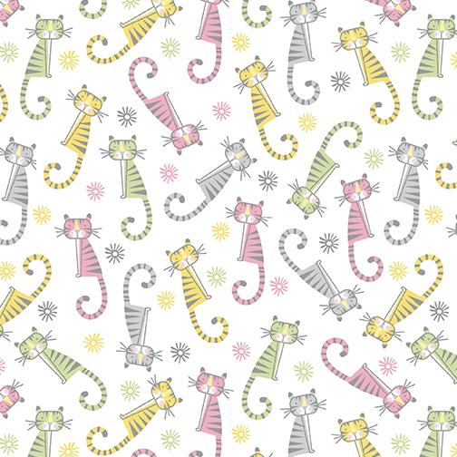 BTX Adorable Alphabet 13024-21 Pink/White - Cotton Fabric