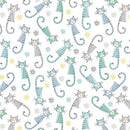 BTX Adorable Alphabet 13024-84 Teal/White - Cotton Fabric