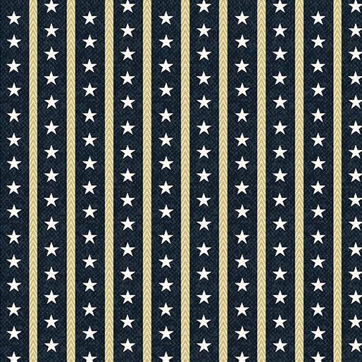 BTX American Spirit Star Stripe - 16105-57 Navy - Cotton Fabric