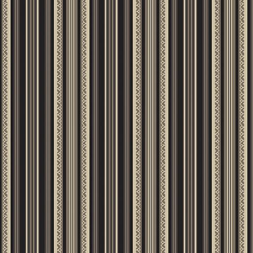 BTX Color Traditions Arbor Stripe Licorice 5462-12 - Cotton Fabric