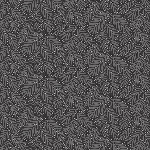 BTX Evelyn's Etched Tulips 10427-14 Gunmetal - Cotton Fabric