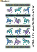 BTX Horsen Around Stripe White Multi 6851M-09 - Benartex Fabric