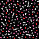 BTX Hugs & Kisses 12566P-12 Black - Cotton Fabric