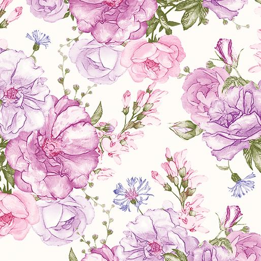 BTX Judy's Bloom 13550-62 Lavender - Cotton Fabric