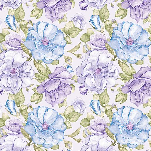 BTX Judy's Bloom 13551-50 Blue - Cotton Fabric