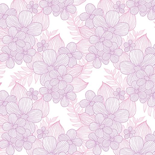 BTX Judy's Bloom 13554-62 Lavender - Cotton Fabric