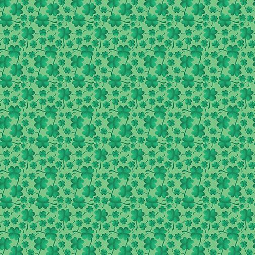 BTX Lucky Gnomes 12662-43 Kelly Green- Cotton Fabric