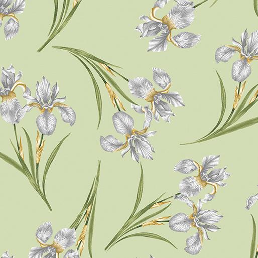 BTX Magnificent Blooms, 6783-40 Sage - Cotton Fabric