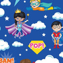 BTX My Hero - 14286-56 Super Heroes Royal - Cotton Fabric