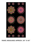 BTX Needle Stars Panel 13470-10 Red/Multi - Cotton Fabric