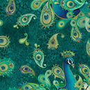 BTX Peacock Symphony 13486-85 Teal - Cotton Fabric