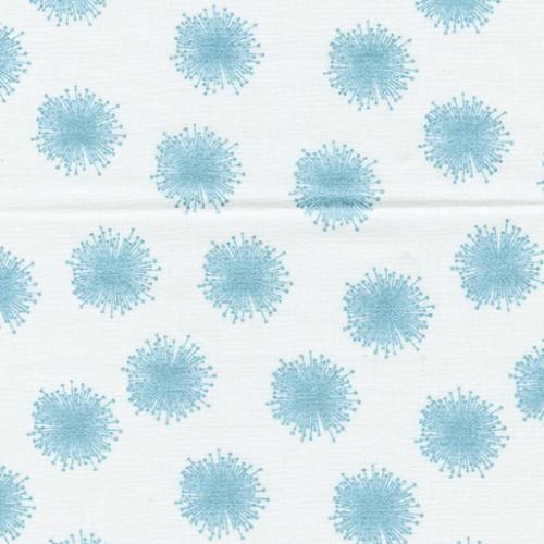 BTX Pearl Reflections 8462P-04 White/Aqua - Cotton Fabric