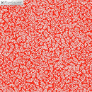BTX Poppy Promenade Pearl Ferns 7985P-10 Red - Cotton Metallic Fabric