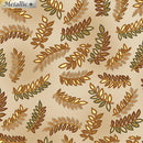 BTX Radiant Ferns Beige 9745M-70 Metalic - Cotton Fabric