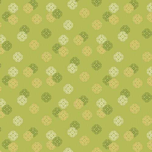 BTX Ribbon Floral 746M-40 Green - Cotton Fabric