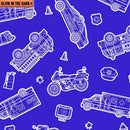 BTX Save The Day, 9738GL-55 Blue - Cotton Fabric