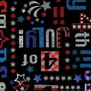 BTX Star Spangled 7760P-12 Black - Cotton Fabric