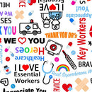 BTX We Appreciate You 12430-09 White - Cotton Fabric