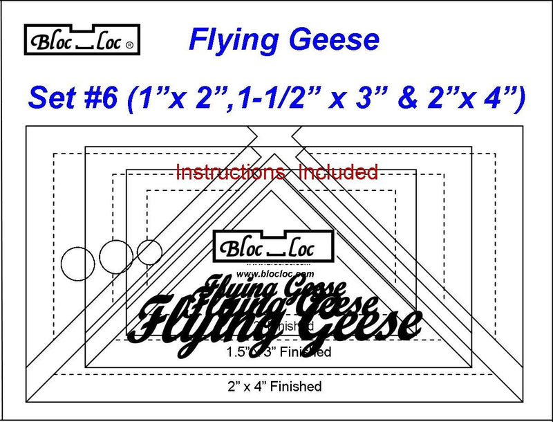 Bloc Loc Flying Geese Ruler Set 6 - FG-Set