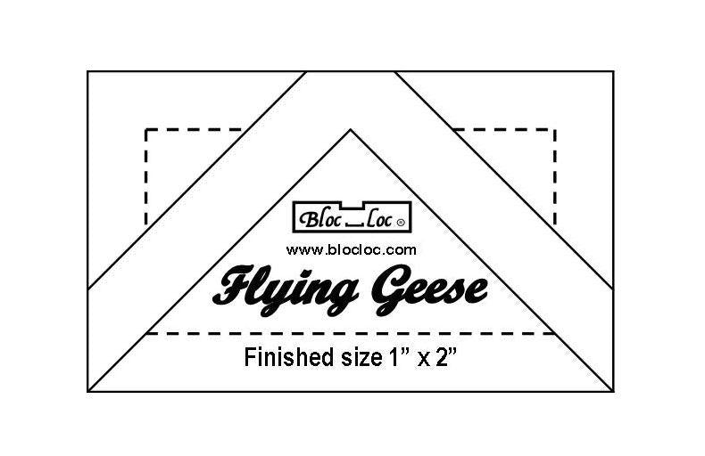 Bloc Loc Flying Geese Square Up Ruler 1 x 2 Inch -