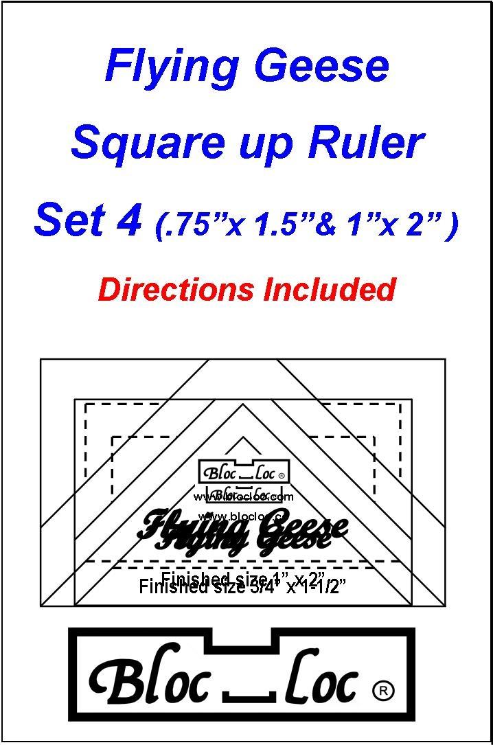 Bloc Loc Flying Geese Square Up Ruler Set 4 - FG-Set
