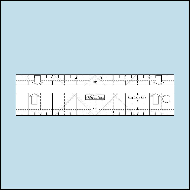 Bloc Loc Log Cabin Ruler 1/2 & 1 - LC-1/2&1