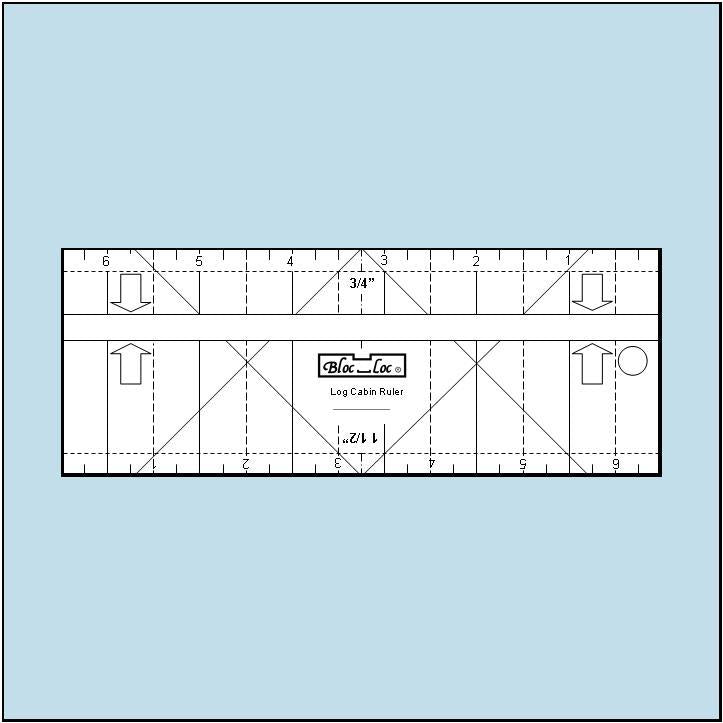 Bloc Loc Log Cabin Ruler 3/4 & 1-1/2" - LC-3/4 & 1-1/2
