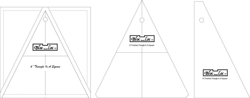 Bloc Loc Triangle In A Square Ruler Set - TIS-6 SET