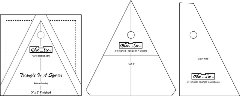 Bloc Loc Triangle In A Square Set 3 Inch - TIS-3