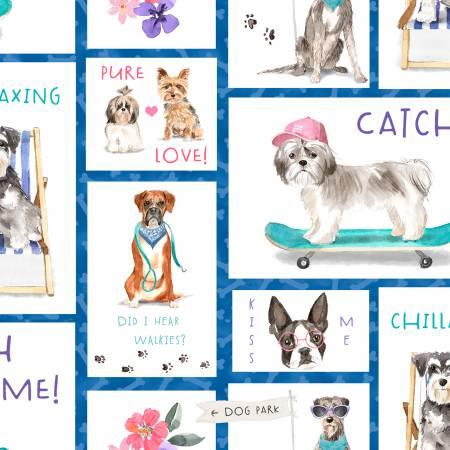 CHK A Dog's Life - 18035-WHT - Cotton Fabric