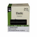 CHK Black Braided Elastic 1in Wide (Sold by the Yard)