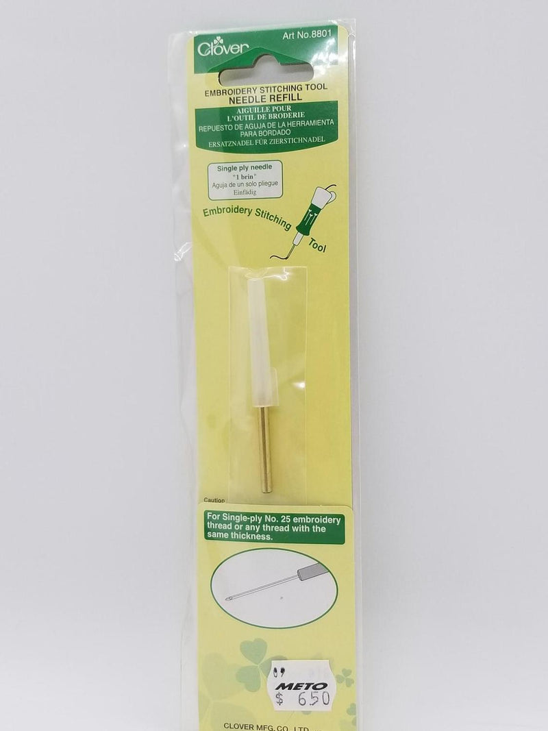 CHK Clover Embroidery Needle Refill For Single Ply Thread - 8801CV