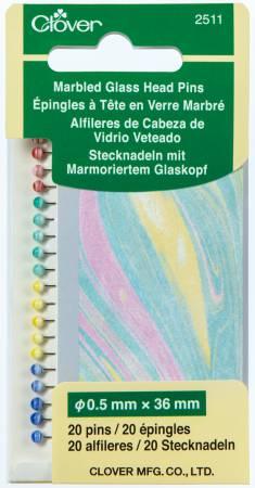 CHK Clover Marbled Glass Head Pins - 2511CV