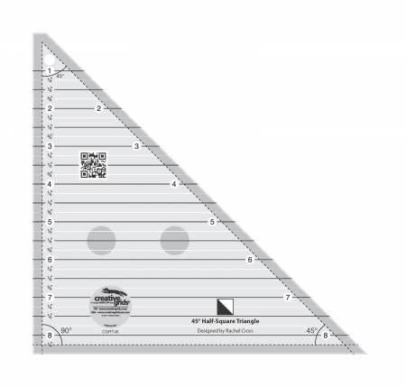 CHK Creative Grids 45 Degree Half-Square Triangle 8-1/2in Quilt Ruler