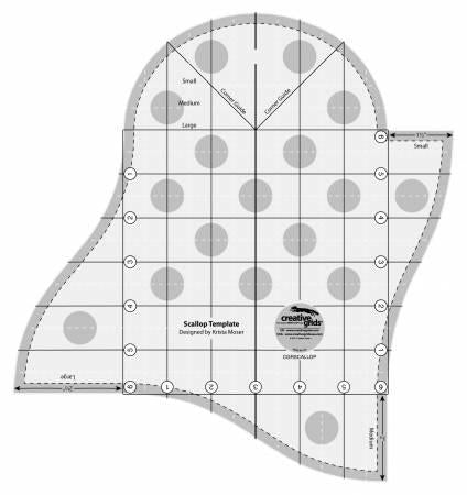 CHK Creative Grids Scallop Template Quilt Ruler - CGRSCALLOP